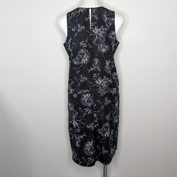 FIG Clothing black floral drawstring waist active dress M - Picture 8 of 11